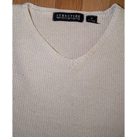 Vintage Structure Mens Medium Ramie Cotton Textured Knit sweater Hong Kong - Picture 1 of 8
